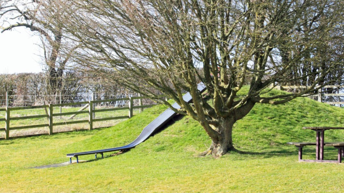 The slide at Granborough Play Area