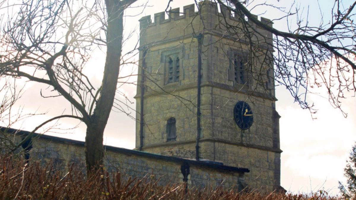 The clock on St John the Baptist Church